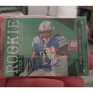 2011 Donruss Elite Turn of the Century Auto Mikel Leshoure Lions RB #'d 299